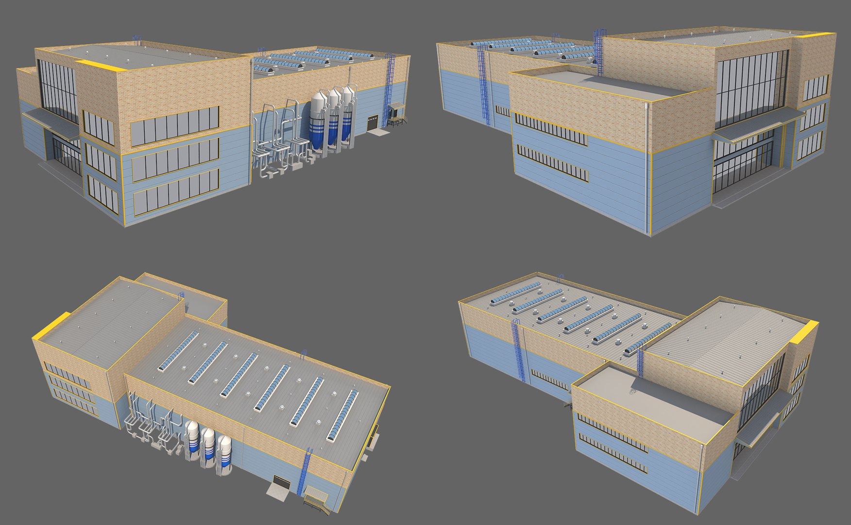 Industrial Building Model - TurboSquid 1325580