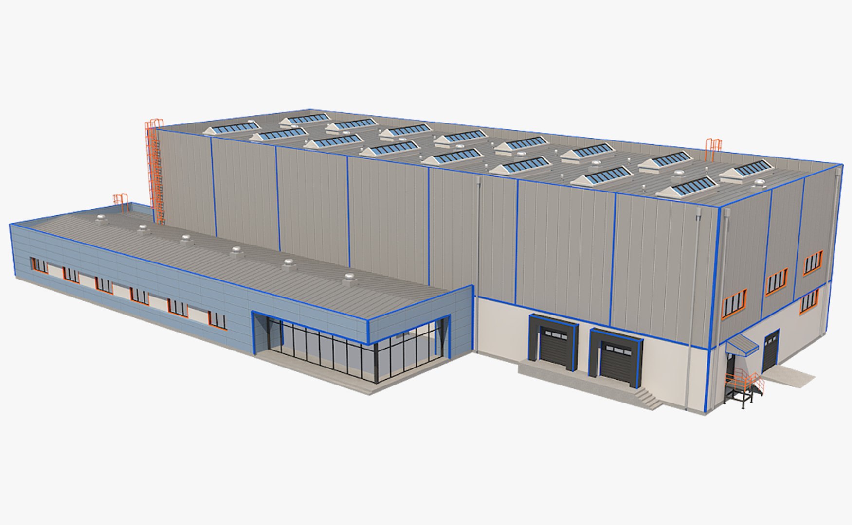 Industrial Building Model - TurboSquid 1325580
