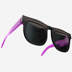 3D purple sunglasses