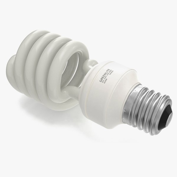 Twist Fluorescent Light Bulb 3D model