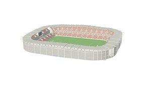 3D soccer stadium
