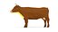 3D cartoon cow