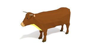 Low Poly Cartoon Cow