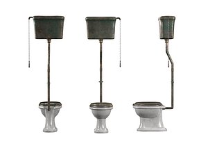 Old Horror Toilet 3D model