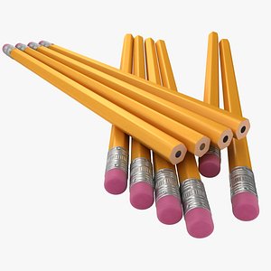 3D realistic pencil 2 pose model
