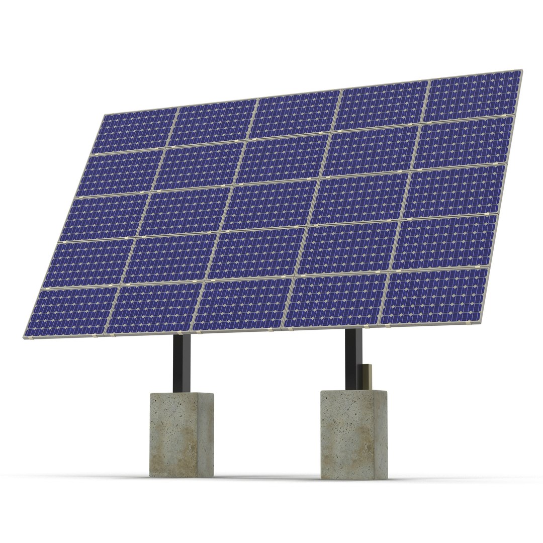 Solar Cell 3D model preview