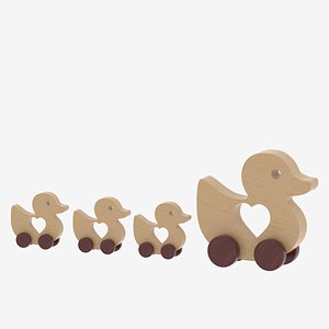 Wooden Toy Duck model