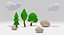 3D pack set trees model