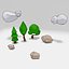 3D pack set trees model