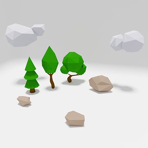 3D pack set trees model
