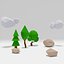 3D pack set trees model