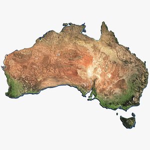3D australia continent