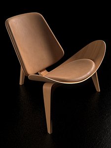 3d wood chair hans wegner