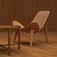 Hans Wegner CH 07 fotel + stół