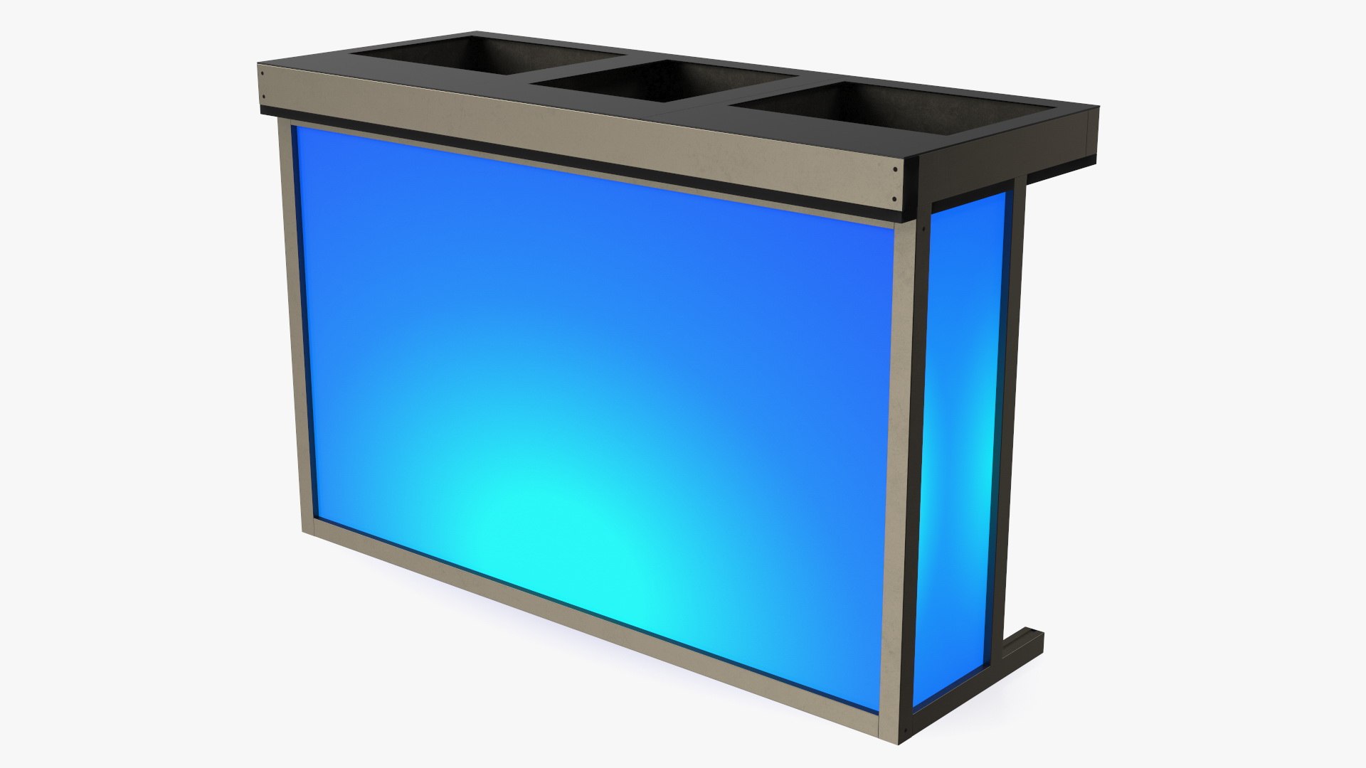 DJ Stand with Blue Lighting 3D model preview
