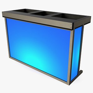 DJ Stand with Blue Lighting 3D model