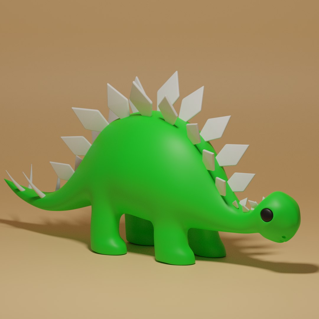 3D Cartoon Cute Dinosaur Stegosaurus Toy 3D Model Model - TurboSquid ...