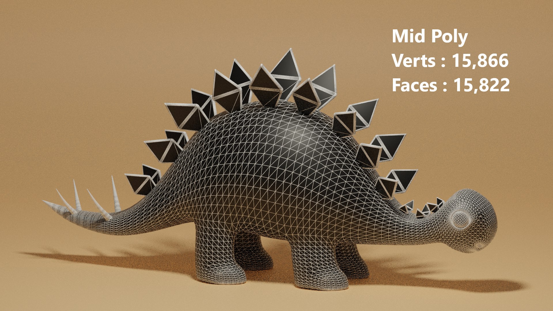 3D Cartoon Cute Dinosaur Stegosaurus Toy 3D Model Model - TurboSquid ...