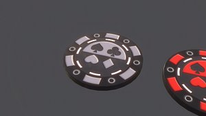 3D poker chip pbr
