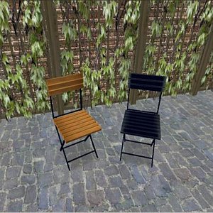 bistro chairs 3d cob