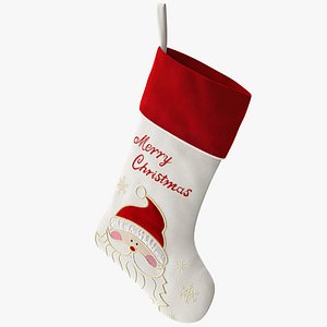 Traditional Santa Christmas Stocking 3D model