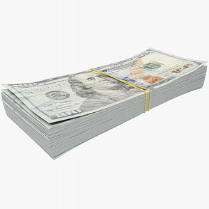Stack of One Hundred Dollar Bills V2