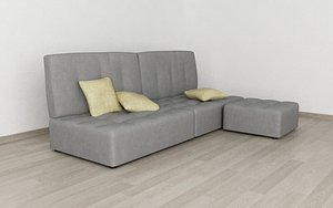 reiko sofa chaise 3d 3ds