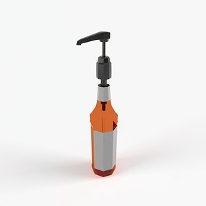 LowPoly Syrup bottle 3D