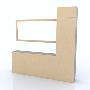 shelf organized 3d obj