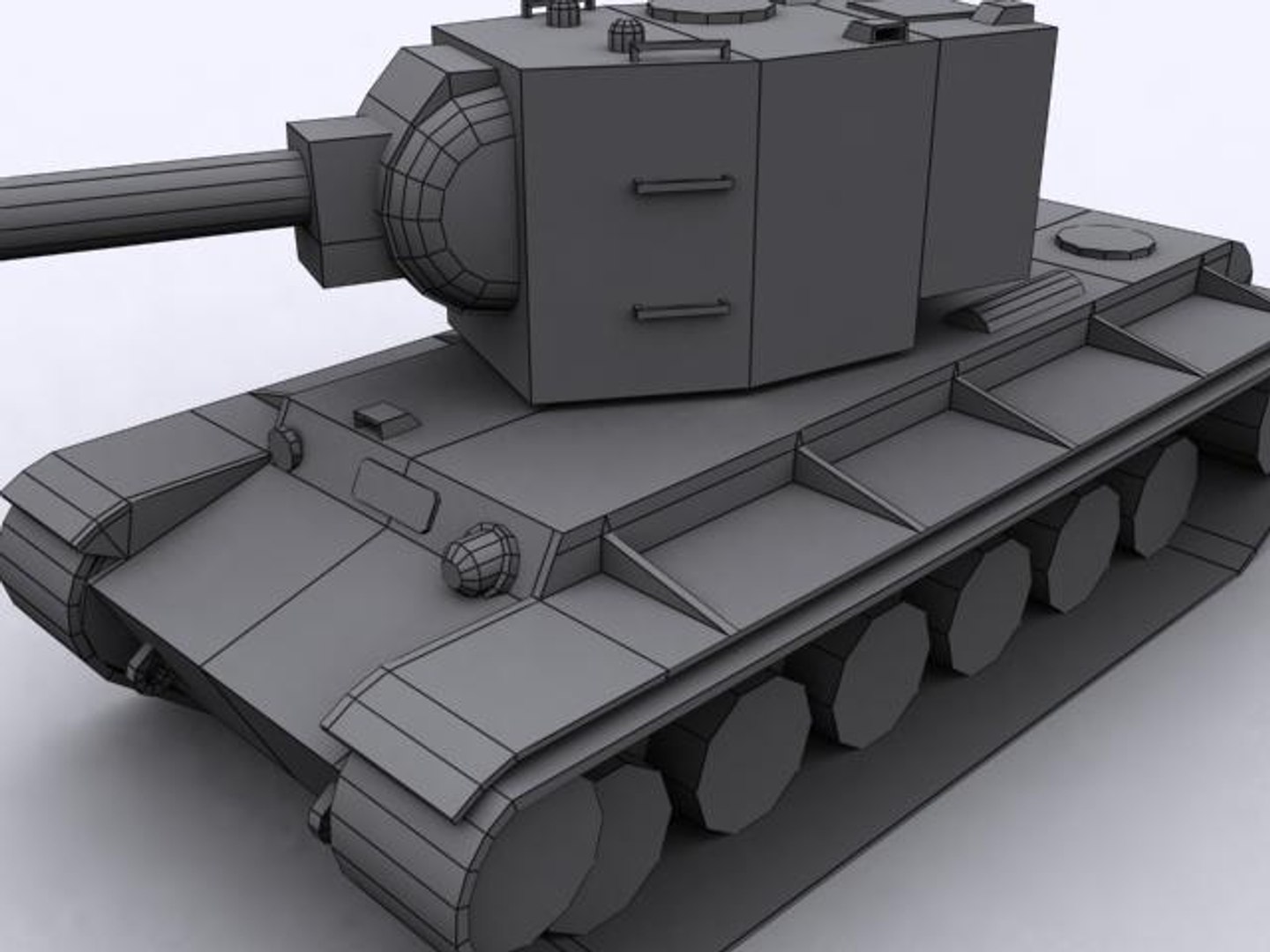 Soviet Kv-2 Tank 3d Obj