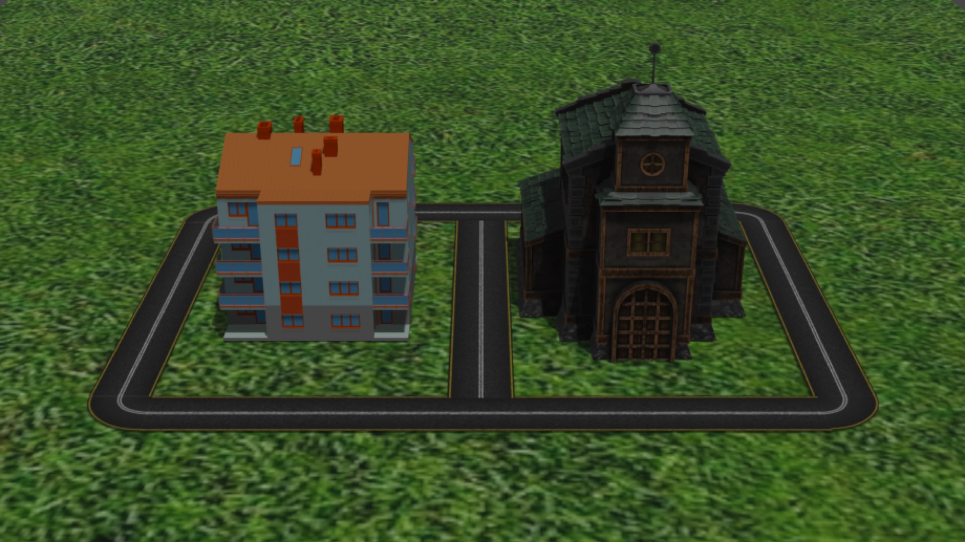 Free Bulding With Road 3D Model - TurboSquid 1758827