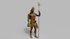 3D lord shiva statue