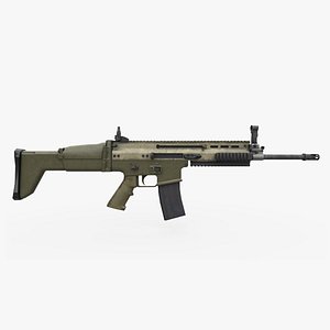 3D model FN SCAR L RIFLE PBR Low-poly 3D model