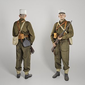 French infantryman with gun 268