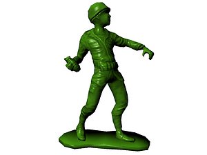 3d fbx plastic army man -