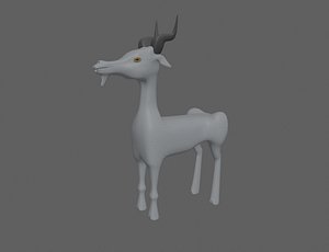 goat animal mammal 3D