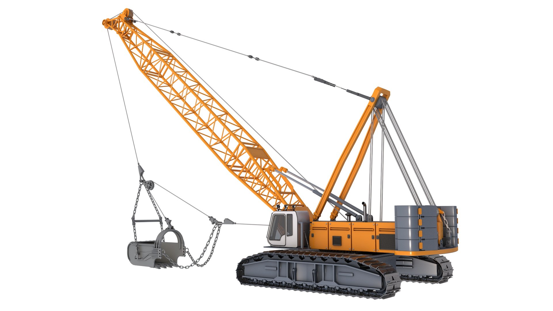 3D Dragline Excavator TurboSquid 1927225