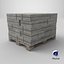 Wooden Pallet with Bricks Stack PBR 01