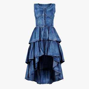Jeans Layer Dress Remastered 3D model