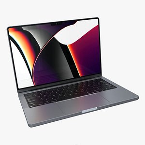 3D Apple MacBook Pro 14 inch 2021 Space Gray model