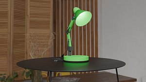3D Green desk lamp model
