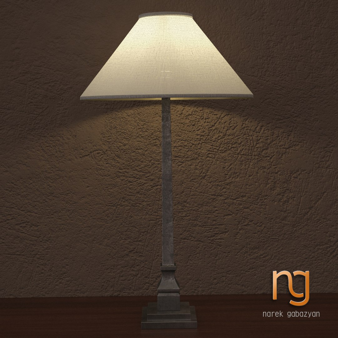 3d london railing table lamp
