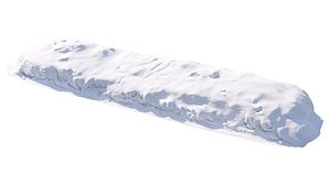 Realistic snowdrift 3D