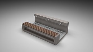 bench with faucet 3D model