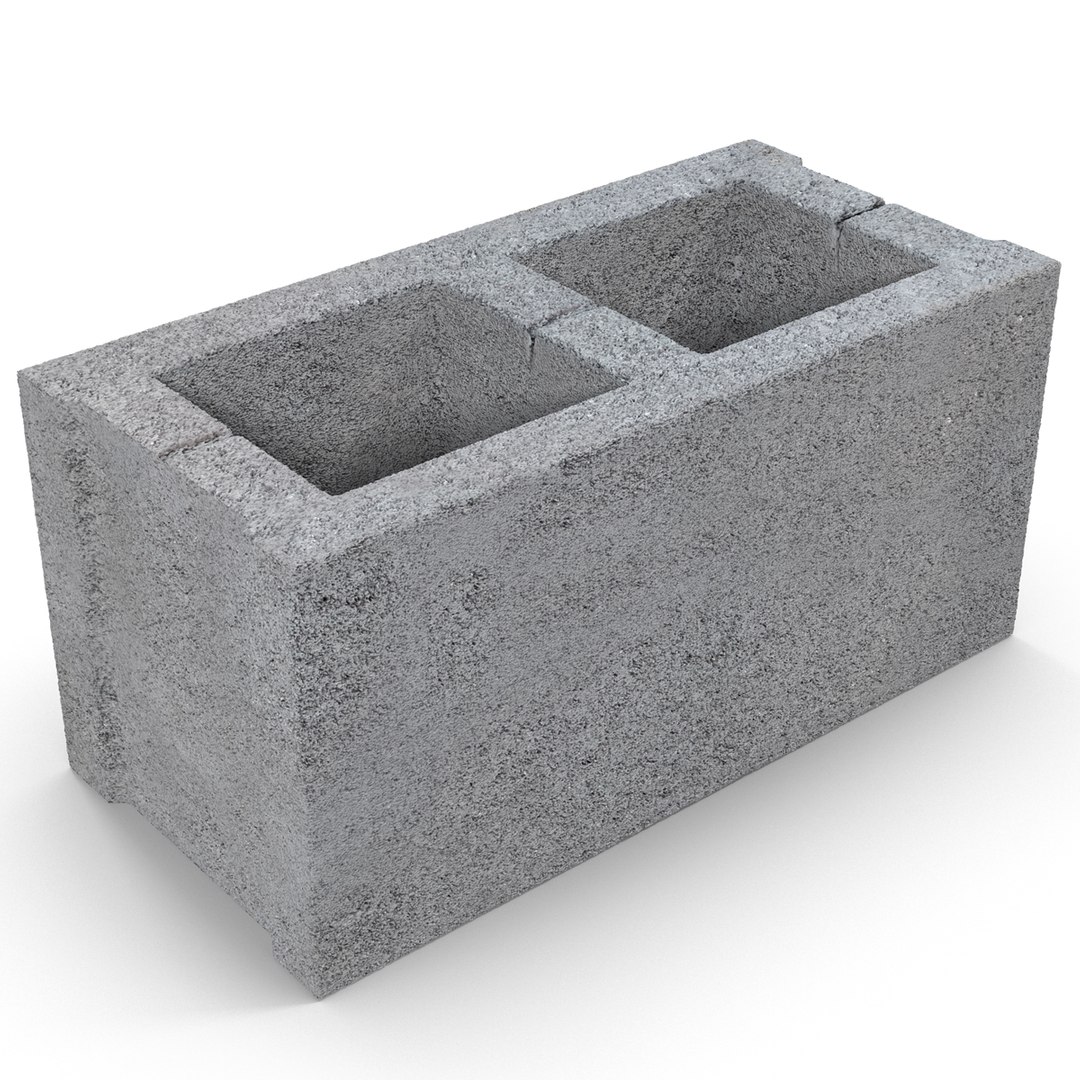 Cinder Block 3D model preview