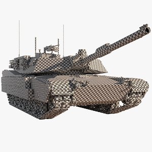 3D M1A1 Abrams Main Battle Tank Only UVW