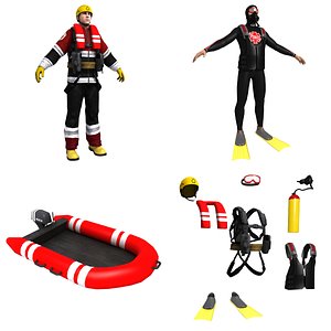 3d rescue pack model