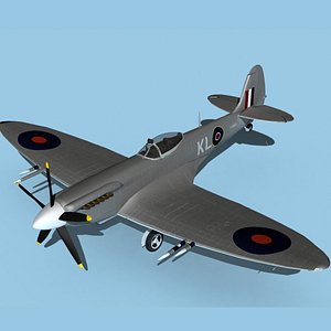 Supermarine Spitfire Mk 14e V04 3D model
