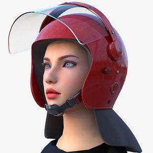 Red Motorcycle Helmet