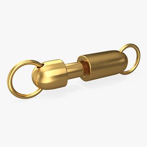 Magnetic Bracelet Clasp Gold 3D model